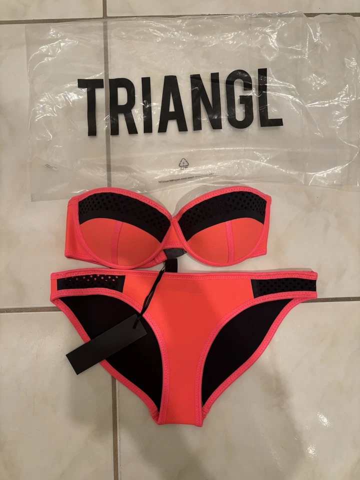 Bikini mujer TRIANGL rosa 2 piezas sin tirantes  Foto 1 de 4