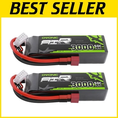 High-Performance 50C 3000mAh Lipo Battery Pack with Dean-Style Connector - 2 Pcs - Image 1 of 4