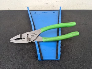 #bm382 SNAP ON TOOLS USA 137CF GREEN 8" Soft Grip Slip Joint Pliers w/ Cutter - Picture 1 of 8