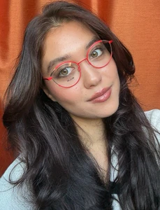 Nuevo marco de gafas geométrico rojo WOOW Paris Bon Jour 1 982 48 mm para mujer - Imagen 1 de 13