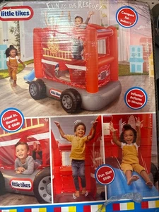 ⚡️Little Tikes aufblasbares Feuerwehrauto Bounce 🆕Open Box - blaue Rampe nicht enthalten⚠️ - Bild 1 von 2