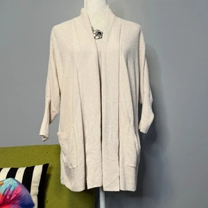 Barefoot Dreams CozyChic Ultra Lite Knit Pointelle Cardigan Sweater S/M - Picture 1 of 6