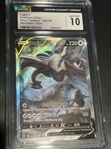 Pokemon Lugia V CGC GEM MINT 10 Full Art Silver Tempest 186/195 Rare Holo 2022 - Picture 1 of 3