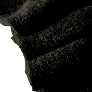 MEZCLA DE CACHEMIR LANA HERVIDA NEGRA FIELTRO RÚSTICO SUAVE TEJIDO DE LUJO HECHO EN ITALIA D7 - Imagen 1 de 13