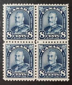 Stamps Canada Mint: #171 8c dk. blue Geo. V Arch Issue block of 4 F/VF MNH - Picture 1 of 1