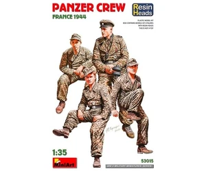 53015 Mini Art, 1:35 Figuras Set Deut. Tripulación de tanques cabezas de resina, Francia - Imagen 1 de 1