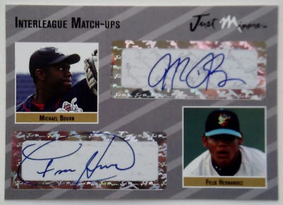 2005 Just Silver FELIX HERNANDEZ MICHAEL BOURN RC Dual Auto Rare SP #/25 - Image 1 of 2