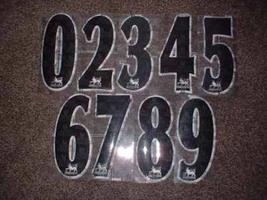 Premier League Zahlen Replik 23 cm 97-07 Lextra offizieller Fußball schwarz - Bild 1 von 1