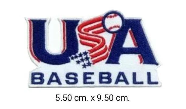 USA​ Baseball sport​ logo​ patches​ for iron and​ sewing on Fabrics - Image 1 of 1