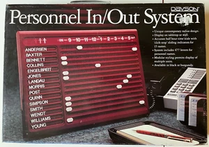 Davson Personnel In/Out System Burgundy Letter Board Vintage 90’s Sealed NOS - Bild 1 von 5