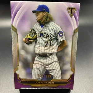 2019 Topps Triple Threads Baseball #38 Josh Hader Amethyst /299 Brewers - Picture 1 of 2
