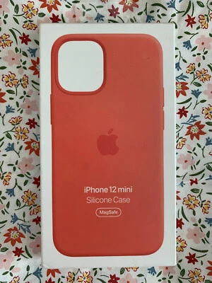 Apple OEM iPhone 12 Mini Funda de Silicona Rosa Rojo Cítricos MagSafe Foto 1 de 2
