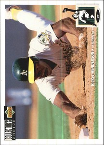 1994 Collector's Choice Oakland Athletics Baseball Card #510 Rickey Henderson