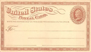 Scott UX1 Mint VF sharp corners, small paper remnant on reverse $375 cat - Picture 1 of 2