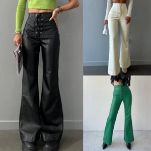 Laday Fashion Sexy High-Waisted Casual Skinny Bell-Bottoms Pants Light Flares - Picture 1 of 18