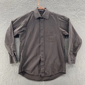 Donald J. Trump Shirt Mens 15.5 34/35 Button Up Striped Brown Formal Office - Picture 1 of 10