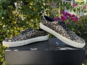 NUEVO EN CAJA $695 Saint Laurent Mujer Zapatilla Sin Cordones Zapato Leopardo Guepardo Talla 42 EE. UU. 12 - Imagen 1 de 8