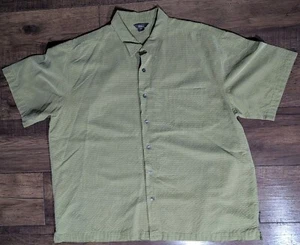 Royal Robbins Button Up Rayon Blend Shirt Mens XXL Relaxed Fit Sage Green Plaid - Picture 1 of 14