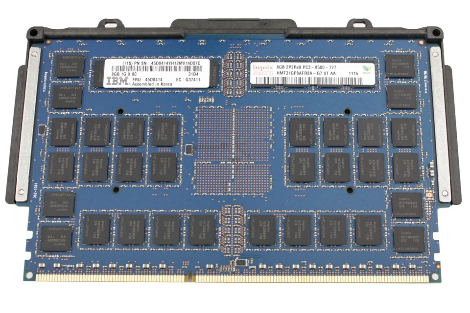 8GB 1GX80 IBM DDR3 RAM Hynix 1066MHz POWER7 Cuod Dimm per Server 9179 9117 - Immagine 1 di 1