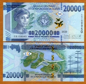 Guinea, 20.000 (20.000) francos, 2020, P-Nuevo, UNC Nueva fecha y firma - Imagen 1 de 1