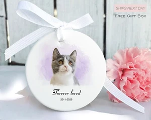 Adorno conmemorativo personalizado para mascotas - Fecha con nombre de foto personalizada - Regalo para pérdida de mascotas - Imagen 1 de 4