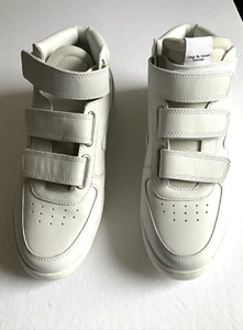 RAG & BONE Retro Court Strap Sneaker Mid-Top White Leather SZ 39.5 - Picture 1 of 21