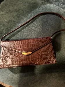 Busta borsa vintage Lauren by Ralph Lauren Croc - Foto 1 di 13