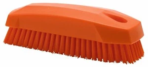 Vikan 64407 Stiff Nail Brush Scrubbing Cleaning Upholstery Fabric Carpets Orange - Picture 1 of 3