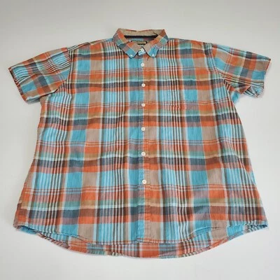 G.H. Bass&Co. Men’s Short Sleeve Shirt Gingham Plaid Size XXL Button Down - Image 1 of 4