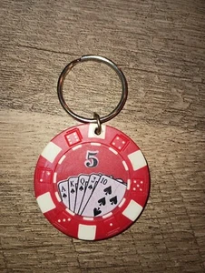 Alter Poker Chip Schlüsselanhänger - Bild 1 von 2