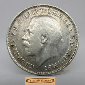 1916 Great Britain Silver 3 Pence - #C44504NQ - Picture 1 of 2