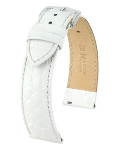 HIRSCH Calf Leather Watch Band "Crocograin", 16-22 mm, 2 colors, new! - Picture 1 of 7