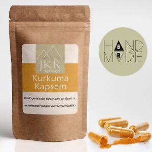 420 Stk. vegane Kurkuma 620mg Kapseln - Curcuma Pulver hochdosiert | JKR Spices