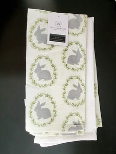 Juego de 3 toallas de cocina conejito conejos despensa de Pascua conejito gris - Imagen 1 de 4