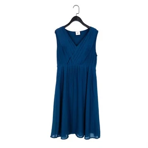Mamalicious Navy Drape Front A Line Sleeveless Dress - Size S - Picture 1 of 13