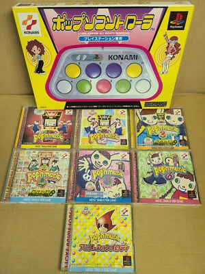 PS1 Pop'n Controller RU014 + Pop'n Music 1 - 6 Animation Melody Japan Konami #11 - Image 1 of 4