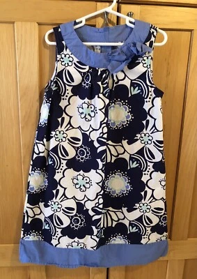 FABULOSO MOD Gymboree ~Periwinkle & Azul Marino Floral~ Vestido Línea A Lazo Niñas ¡Talla 8! Foto 1 de 4