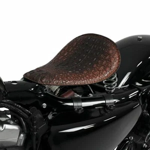 Spring Saddle for Harley Davidson Sportster Dyna Softail Vintage Bobber - Picture 1 of 7