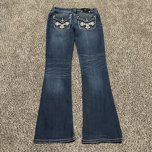 Miss Me Signature Boot Cut Größe 29 Denim blaue Damenjeans 33" Schrittlänge - Bild 1 von 8