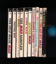 Lot Of (10) Vintage Mad Magazine Paperback Books Al Jaffee Bedside Signet PB