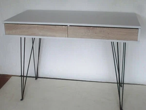   Schreibtisch Stockholm 2 Schubladen  Metallauszüge Skandinavisch Impressionen  - Bild 1 von 11