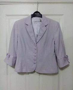 Country Casuals Lilac Silk/Linen Blend Occasion Jacket Size 12 - Picture 1 of 9