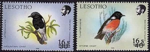 Lesotho 1991 Birds recargos SC#805-06 MNH 💲ENVÍO GRATUITO💲 - Imagen 1 de 1