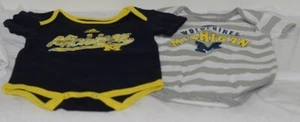 Adidas Azul Marino Gris Blanco Amarillo Michigan Wolverines 2 Set 18 Meses Una Pieza - Imagen 1 de 6