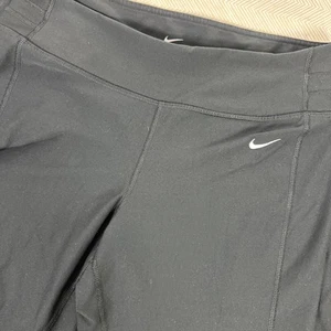 Nike Dri-Fit Athletic Pants Womens Small Black Swoosh Embroidered - Picture 1 of 12