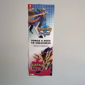 Pokémon Sword & Shield 2019 Promo Store Display Poster Nintendo Switch 100x30cm - Picture 1 of 7
