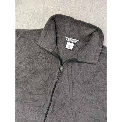 Columbia Hombres XXL Chaleco Polar Cremallera Completa Gris Exterior Chaqueta Sin Mangas Foto 1 de 4