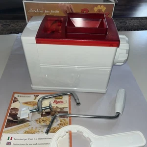 Marcato Atlas 150 Chrome Pasta Maker With Pappardelle Ext Made In Italy Vintage - Picture 1 of 7