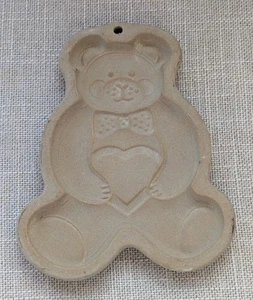 Pampered Chef Vintage Teddy Bear Stoneware Cookie Mold 1991 - Picture 1 of 4