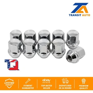 Chrome Wheel Lug Nut Bulge Acorn 22 HEX M14X1.5 (10 Pack) For Chevrolet Buick - Picture 1 of 7